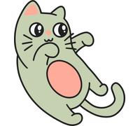 4X Autoaufkleber Sticker Katze Niedlich Heckscheibe Auto 9X9 cm