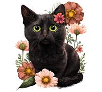 4X Autoaufkleber Sticker Schwarze Katze Tuning Auto Heckscheibe 9X9 cm