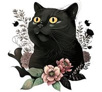 4X Autoaufkleber Sticker Schwarze Katze Tuning Auto Heckscheibe 9X9 cm