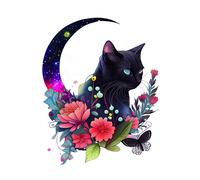 4X Autoaufkleber Sticker Schwarze Katze Tuning Auto Heckscheibe 9X9 cm