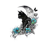 4X Autoaufkleber Sticker Schwarze Katze Tuning Auto Heckscheibe 9X9 cm