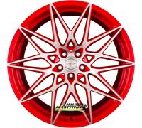 4x Axxion AX9 kirschrot hochglanzpoliert 9x21 ET30 - LK5/120 ML76.9 Felge Alu