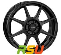 4x Axxion X2 schwarz glänzend lackiert 7.5x18" ET37 LK5 120 ML 72.6 Alufelge...