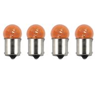 4x Blinkerbirnen Orange Glühbirne BA15S 12V 10W E-Geprüft für Roller Blinker