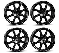 4x Borbet Felgen LV4 6.5x15 ET35 4x100 black glossy kompatibel mit Toyota Aygo Corolla iQ Yaris