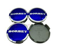 4x Borbet Nabendeckel 56mm - 74404 - Laserblau - Felgendeckel Nabenkappen Ori...