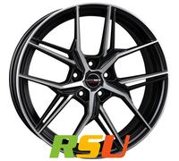 4x Borbet QX black polished matt 8.5x20" ET31 LK5 110 ML 65.1 Alufelgen 20 Zoll