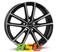 4x Borbet W black polished glossy 7x17" ET44 LK5 112 ML 66.5 Alufelgen 17 Zoll