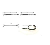 BOSCH Handbremsseil L/R für CORSA C TIGRA 1.0-1.8 09.00-12.12 OPEL OE 93170227