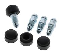 4X Bremssattel Entlüfterschraube Entlüftungsventile M7x1x21.7 mm SW7 mit Kappen