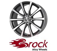 4x Brock B32 8,5X20 5/120 ET40 Himalaya-Grey Front-poliert