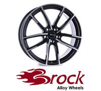 4x Brock B38 8X19 5/114,30 ET45 Schwarz Front-poliert