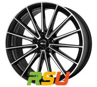 4x Brock B43 schwarz glanz front-poliert 11x21" ET49 LK5 112 ML 66.6 Alufelge...