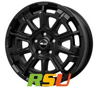 4x Brock B45 satin-black matt-lackiert 8x20" ET15 LK6 139.7 ML 106.1 Alufelge...