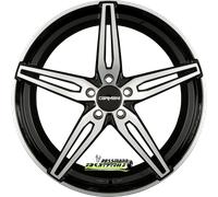 4x Carmani 15 Oskar black polish 6.5x16 ET40 - LK5/114.3 ML66.1 Felge Alu