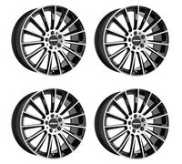 4x Carmani Felgen Alufelgen 17 Fritz 8,0x18 ET35 5x112 black polish kompatibel mit Mercedes A B C-Coupé C CL CLA CLC CLK CLS E EQA EQB GLA GLB GLC G