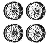 4x Carmani Felgen Alufelgen 18 Knut 8,0x18 ET45 5x112 black polish kompatibel mit VW Arteon Beetle Caddy Eos Golf Plus Golf V Variant Jetta Golf V