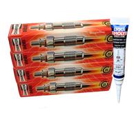 4x CHAMPION Glühkerzen + LIQUI MOLY Fett für DAF 400-SERIE DAILY I MERCEDES