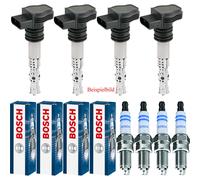 4x DELPHI Zündspule + 4x BOSCH Zündkerze für Mercedes-Benz A-Klasse W168