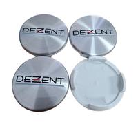 4X Dezent Nabendeckel 60 mm / 56 mm (DZA), N07, Silber Alu Gebürstet, Felgendeckel Nabenkappe Radnabenkappe, Original Felgenkappe