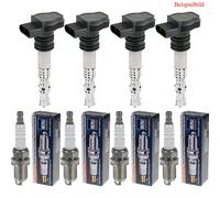 4x ERA Zündspule + BERU Zündkerze für BMW 3er E90 320i 318i E91 E83 2.0i 4.8i