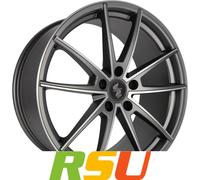 4x Etabeta Manay anthracite matt polish 8.5x19" ET49 LK5 112 ML 78.1 Alufelge...