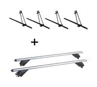 4x Fahrradträger ORION+Alu Dachträger RB003 für für Peugeot 5008 5Türer ab 17
