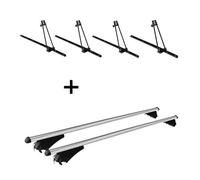 4x Fahrradträger ORION + Alu Dachträger Tiger Relingträger kompatibel mit für VW Passat (B8) Alltrackab 19