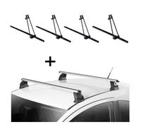 4x Fahrradträger ORION+Dachträger EVO ALU für für Peugeot 5008 No Rails 5Tür 200