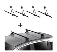 4x Fahrradträger ORION+Dachträger EVO STA für für Peugeot 5008 No Rails 5Tür 200