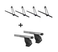 4x Fahrradträger ORION+Dachträger Menabo Tema für für Hyundai i30 3Türer ab 16