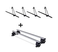 4x Fahrradträger ORION+Dachträger Menabo Tema für für Opel Corsa D 3Tür 06-14