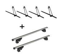 4x Fahrradträger ORION + Dachträger/Relingträger VDP LION1 kompatibel mit für Mitsubishi Pajero (V80) (5 Türer) ab 06