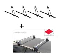 4x Fahrradträger ORION + Dachträger VDP Delta kompatibel mit für Volvo S80 (4 Türer) 2006-2016