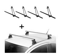 4x Fahrradträger ORION + Dachträger VDP EVO ALU kompatibel mit für Hyundai i30 (PD) 5 Türer ab 2017