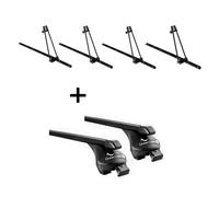 4x Fahrradträger ORION+Relingträger Quick Stahl L für für Peugeot 5008 ab 17