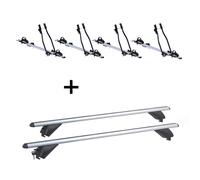 4x Fahrradträger SAGITTAR + Alu Dachträger RB003 kompatibel mit für Seat Ateca (5Türer) ab 2016