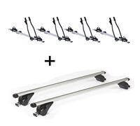 4x Fahrradträger SAGITTAR+Dachträger KING1 für Bmw X1 E84 5Tür 9-15