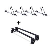 4x Fahrradträger SAGITTAR+Dachträger Menabo Tema Stahl für für VW Golf IV 5Tür 9