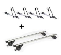 4x Fahrradträger SAGITTAR + Dachträger/Relingträger VDP KING1 kompatibel mit für Opel / Vauxhall Grandland X (5 Türer) ab 17