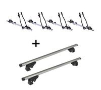 4x Fahrradträger SAGITTAR + Dachträger/Relingträger VDP LION2 kompatibel mit für Fiat Panda I (3 Türer) 80-03