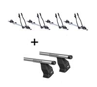 4x Fahrradträger SAGITTAR+Dachträger Tema für für Mercedes B-Klasse W245 05-11