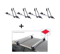 4x Fahrradträger SAGITTAR + Dachträger VDP Delta kompatibel mit für Volvo S80 (4 Türer) 2006-2016