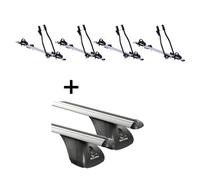 4x Fahrradträger SAGITTAR + Dachträger VDP kompatibel mit für Toyota Rav4 III 5 Türer 2006-2013