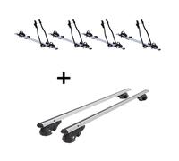 4x Fahrradträger SAGITTAR + Dachträger VDP004 L kompatibel mit für Hyundai i30 Kombi 07-10