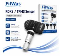 4x FilWas RDKS TPMS 433MHz Silber für Toyota Yaris / GR / Cross (XPA1F