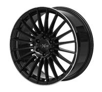 Axxion AX5 Schwarz Glanz M. Hochgl. Pol. Felgenbett Alufelge 19 Zoll ET32 5x112 ML72,6