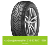 4x Ganzjahresreifen 235/60 R17 106H Hankook Kinergy 4S 2 X H-750-A XL | 23514