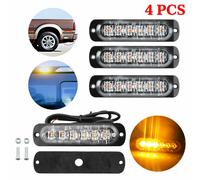 4x Gelb LED Warnleuchte Frontblitzer Strobe Universal für KFZ LKW 12-24 Volt