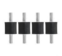 4X Gummipuffer Set M6 Dämpfer Silentblock Gummi Metall Stahl mit Gewinde für M5 Vibration M8 für Puffer Luftkompressoren Diesel und Schweißmaschinen Motoren (M5)